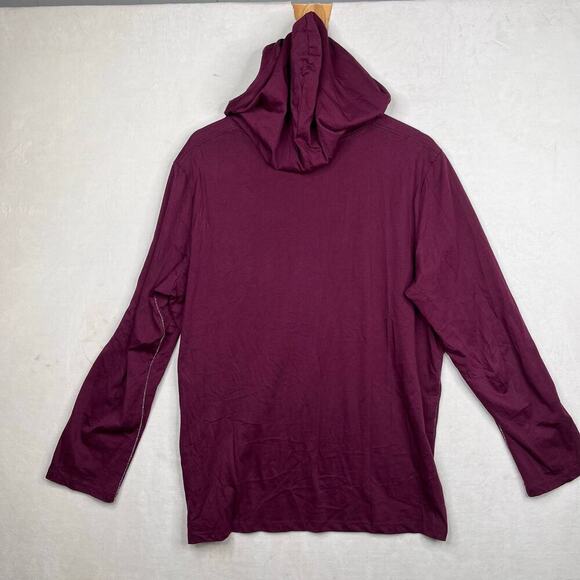 M. Singer Maroon Red Stitch Accents Lightweight Pullover Hoodie Men’s X-Large - Picture 6 of 8